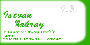 istvan makray business card